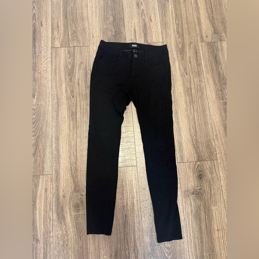 Paige Women’s Black Skinny Ponte Stretch Pants Size 27